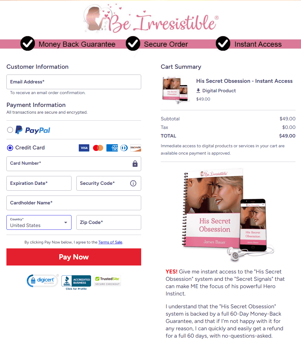 His Secret Obsession Order